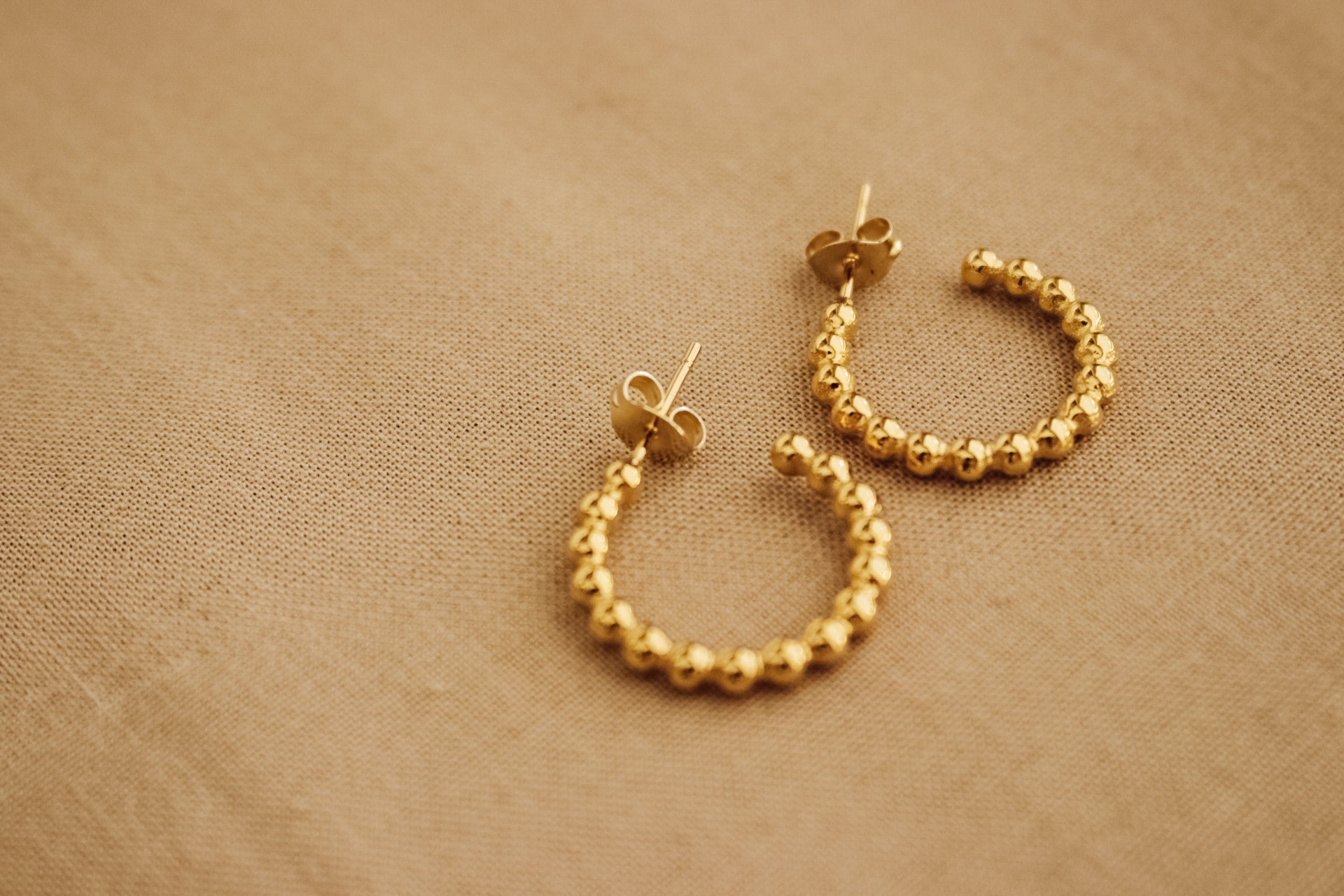 Ball Hoops Earrings - Small Gold Hoop Earrings | Women's Hoops
