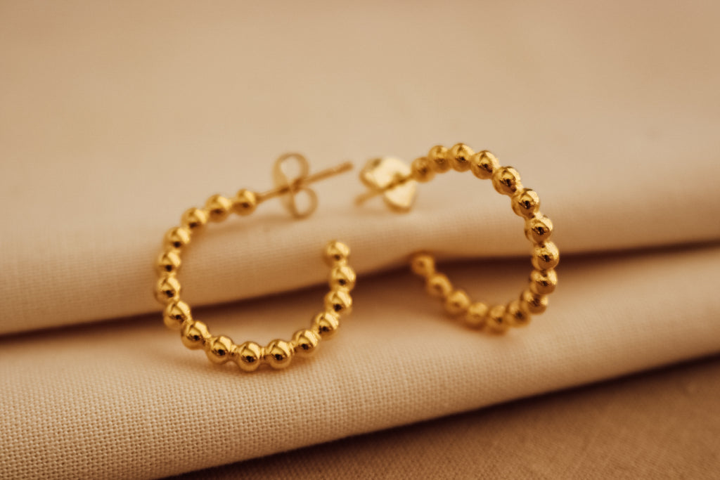 Ball Hoops Earrings - Small Gold Hoop Earrings | Women's Hoops