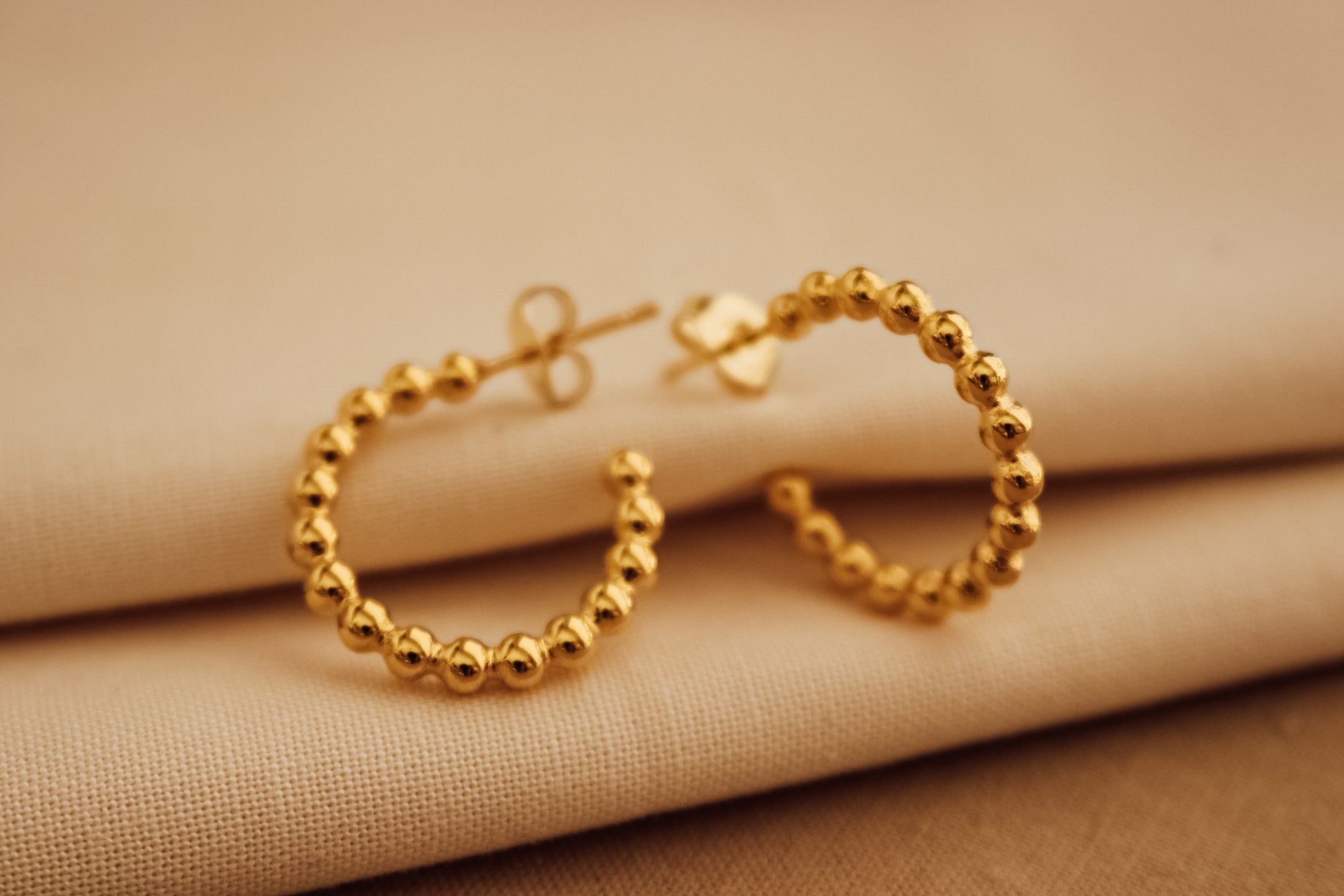 Ball Hoops Earrings - Small Gold Hoop Earrings | Women's Hoops