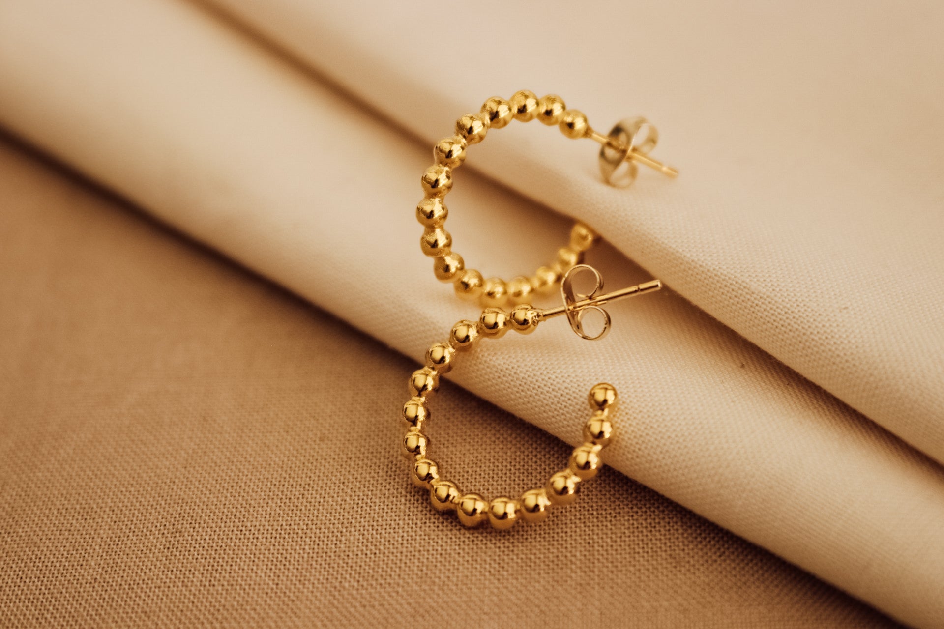Ball Hoops Earrings - Small Gold Hoop Earrings | Women's Hoops