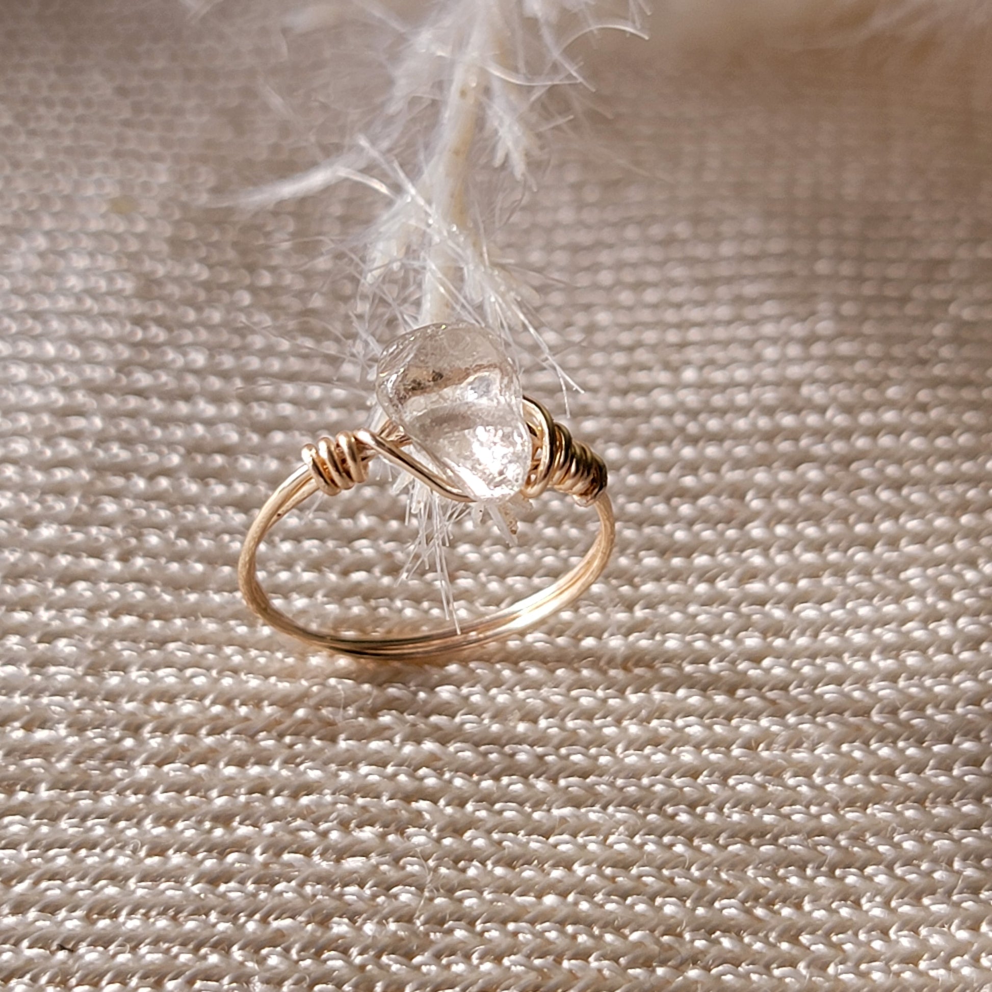 Clear quartz ring | Gemstone Ring - Crystal and Fashion Womens Rings