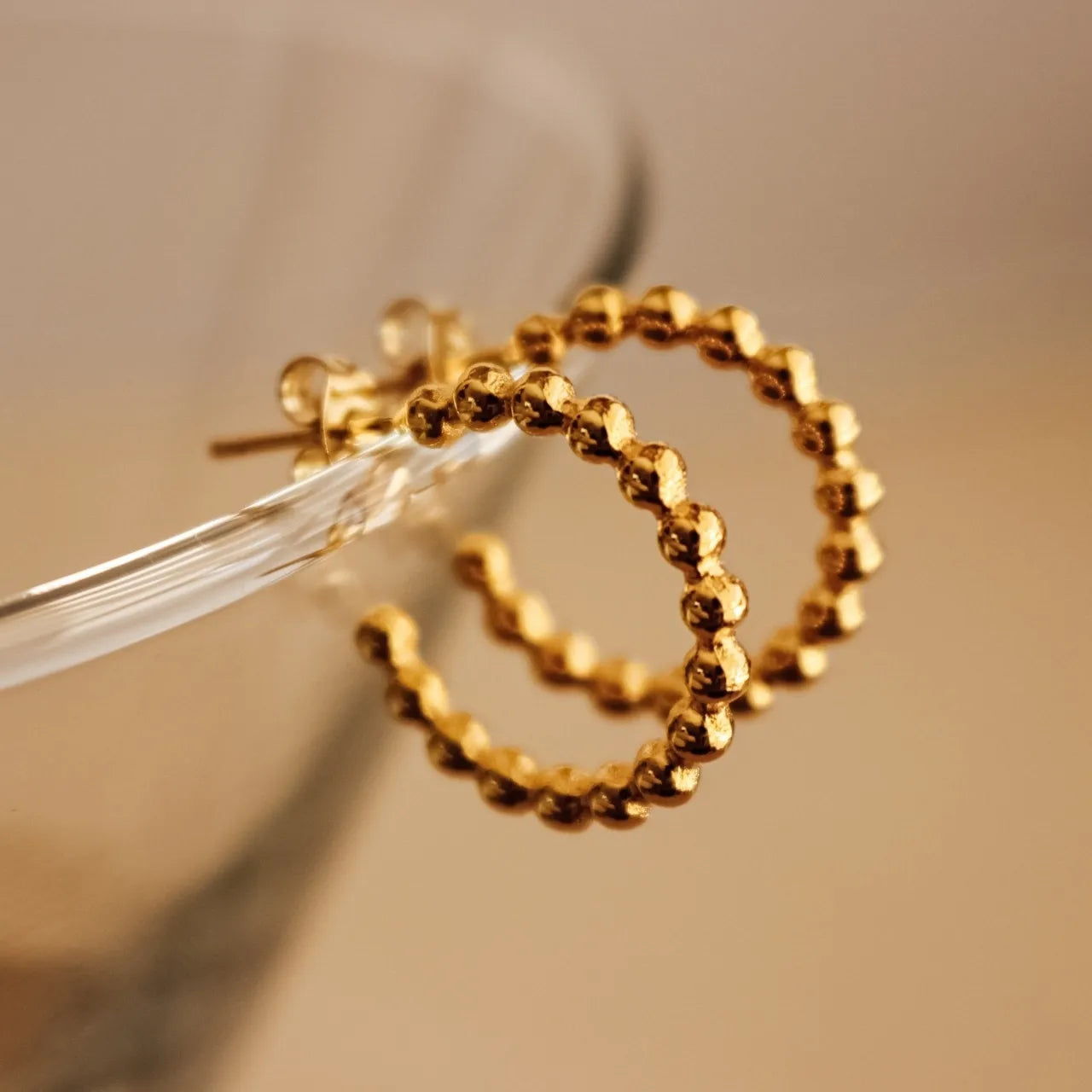 Ball Hoops Earrings - Small Gold Hoop Earrings | Women's Hoops