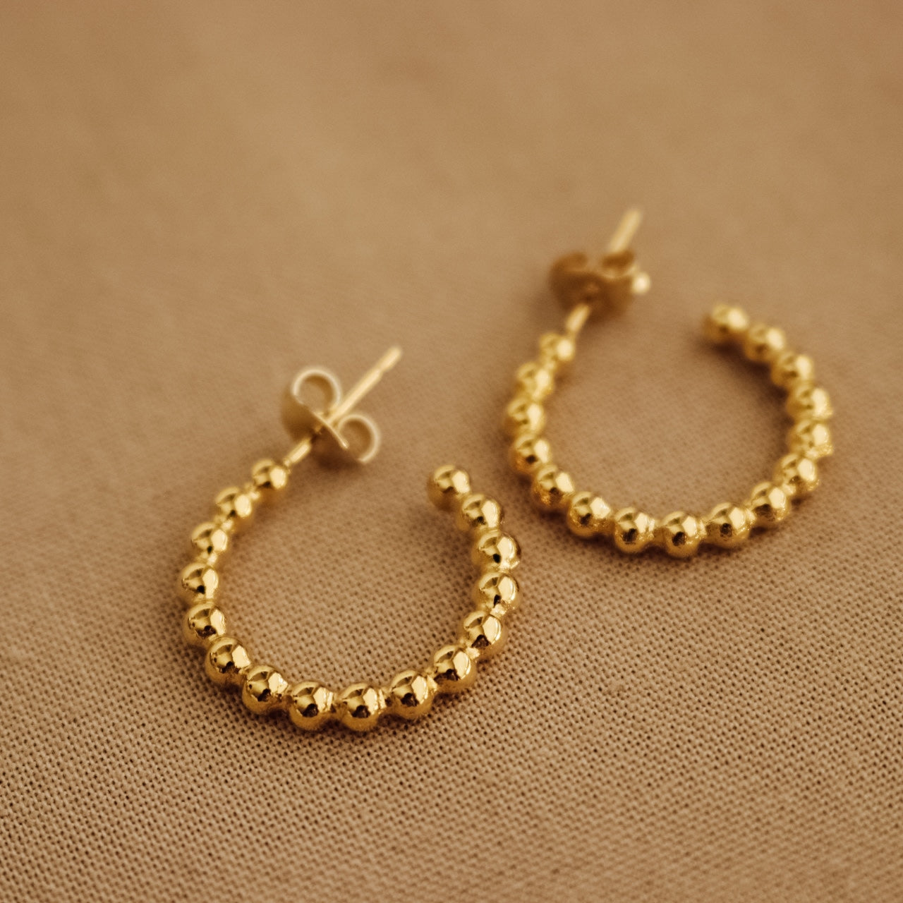 Ball Hoops Earrings - Small Gold Hoop Earrings | Women's Hoops
