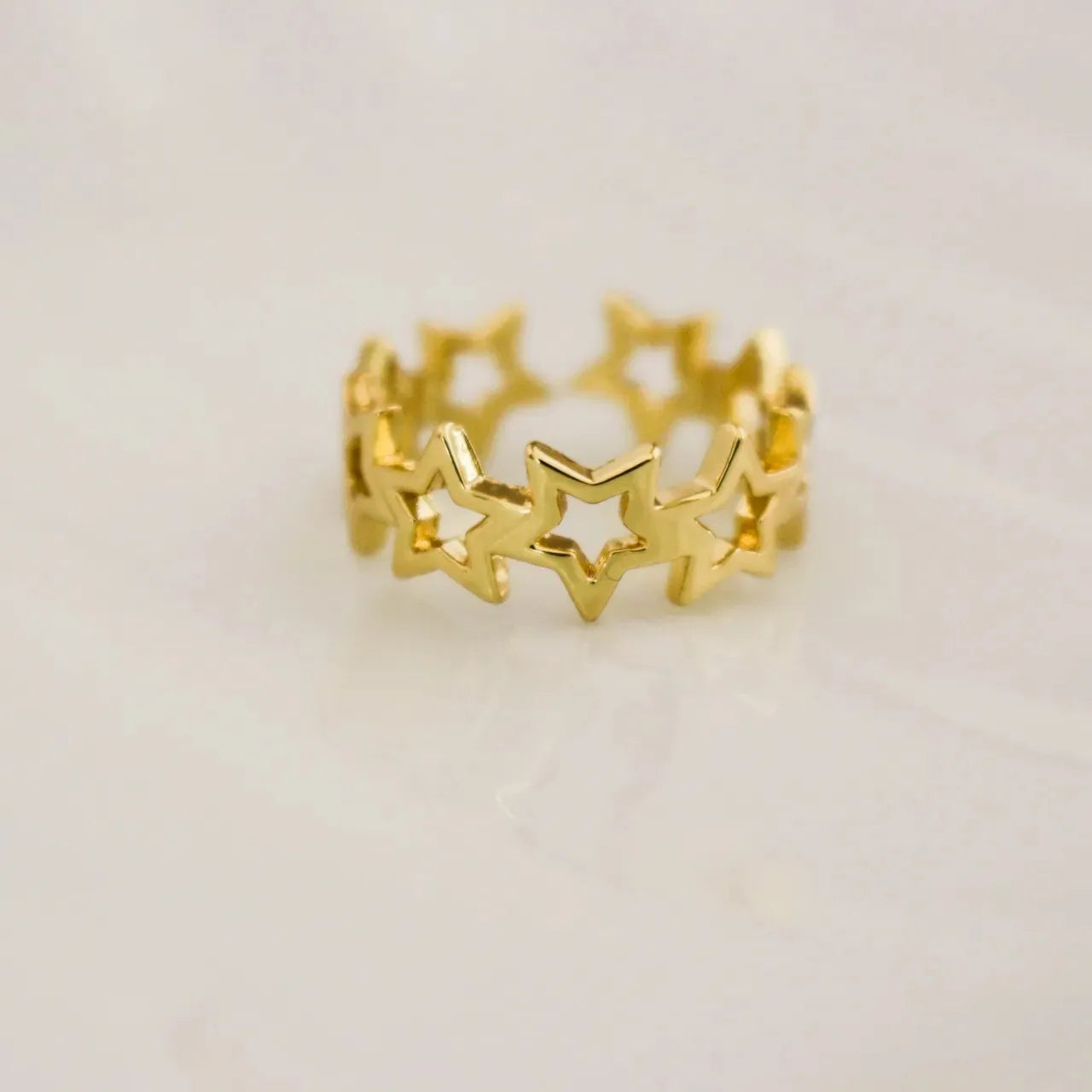 Star Gold ring . Celestial Fashion Ring . Gold Star Ring