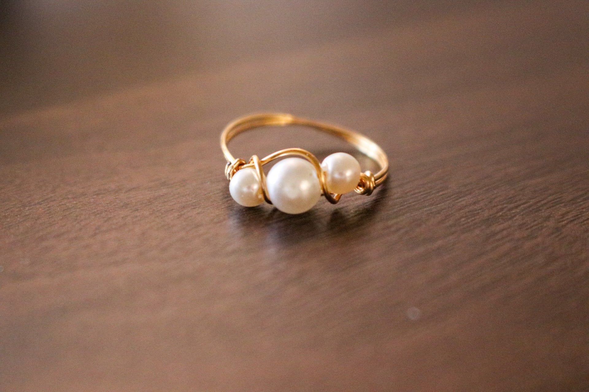 Pearl Rings - Fashion Ring with Pearls, Dainty Ring