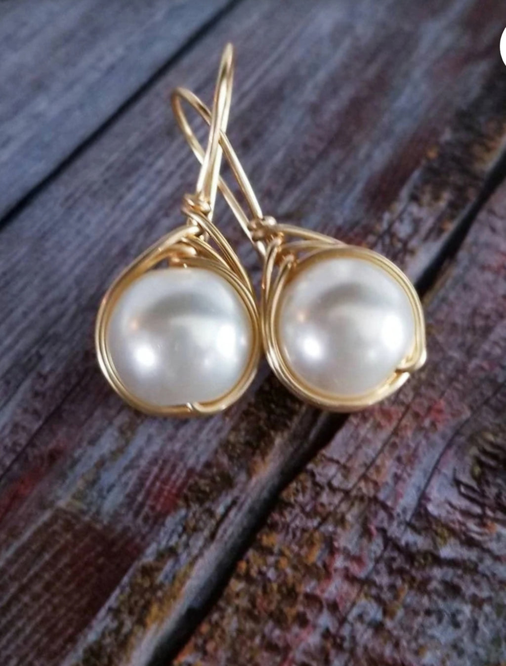 Dainty Pearl Earrings | Large Pearl Drop Earrings | Handmade Bridal Jewelry, Dropping Earrings, Bridesmaids earrings, Hers Gift