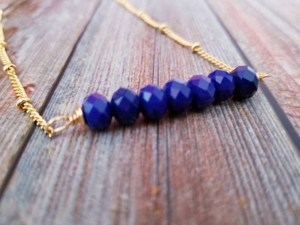 Gold Filled Necklace for Layering, Bar Necklace, Dainty Crystal Layering Necklace, layered chains, gold filled jewelry, chainnecklace