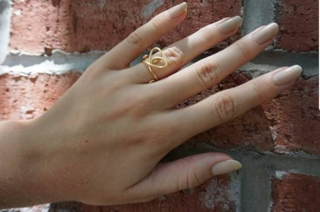 Gold or silver Heart Ring wire, Dainty Heart Ring, Minimalist Ring, Gold Heart Ring, Silver Heart Ring, Promise Ring, Stacking Ring, Gift