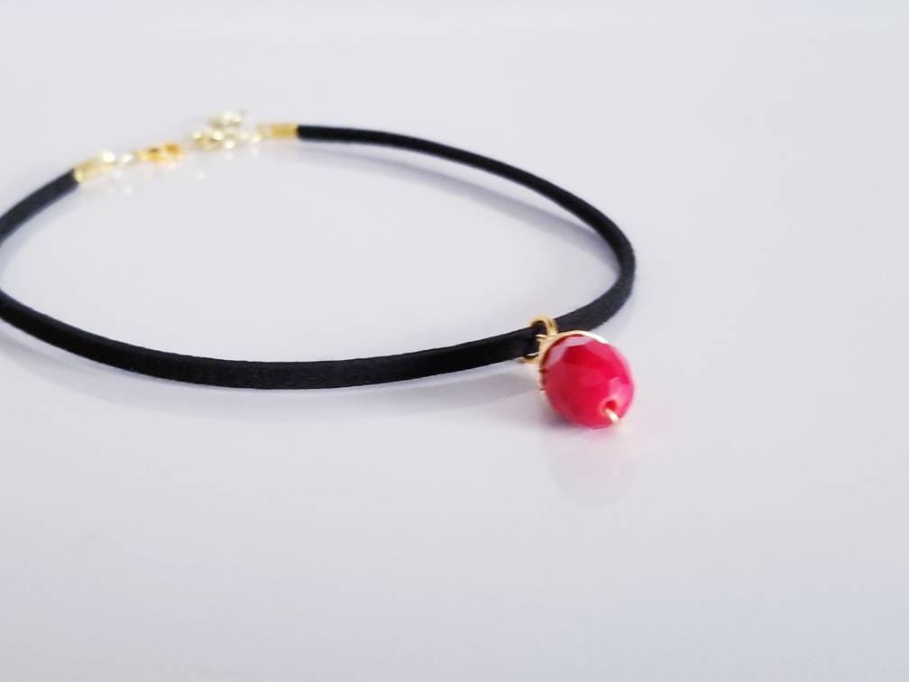 Choker, Black choker, black choker with charm,thin choker, Women choker, Choker for Girl, Gift For Woman, Woman Choker black lace choker