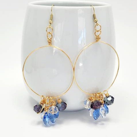 Large Hoop Earrings, Crystal Hoop Earrings, Thin wire hoop, extra large hoop, Thin Hoop Earrings, Big Hoop Earrings, gold hoop earrings