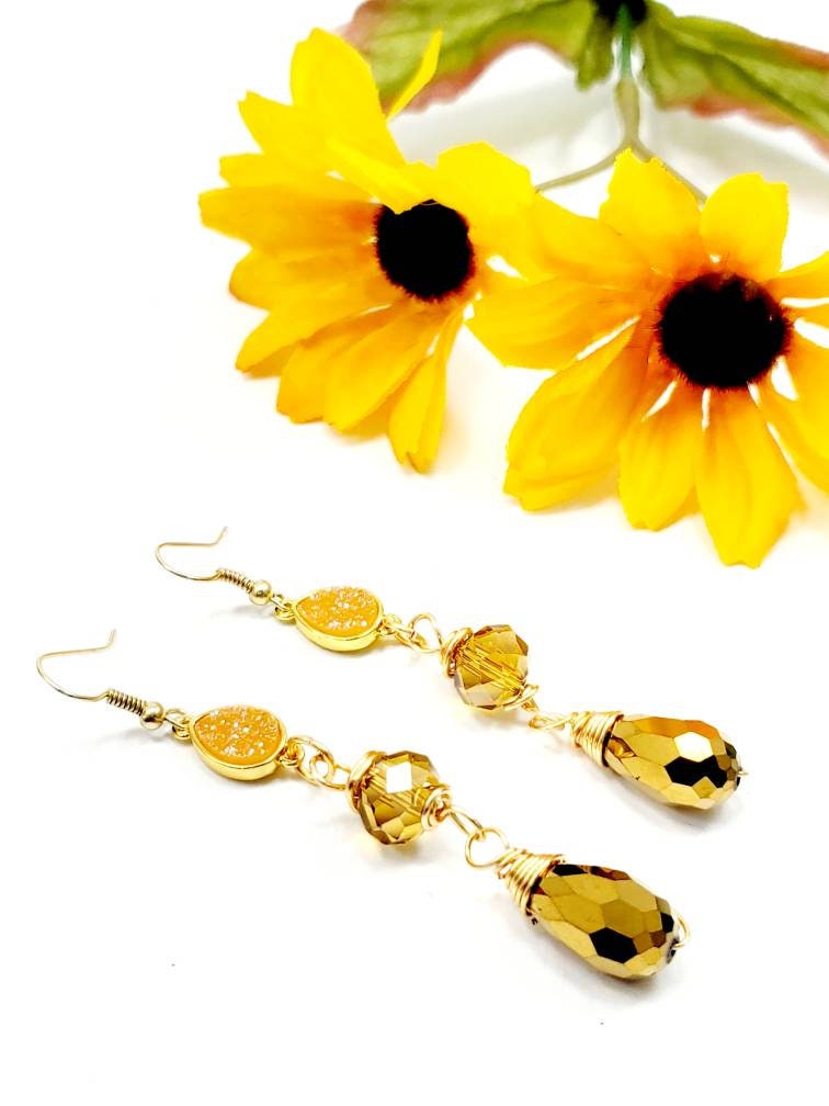 Drop Earrings, Crystal Earrings, Tini earrings, Huggie earrings, Crystal drops earrings, Dropping earring Minimalist earring giftful earring