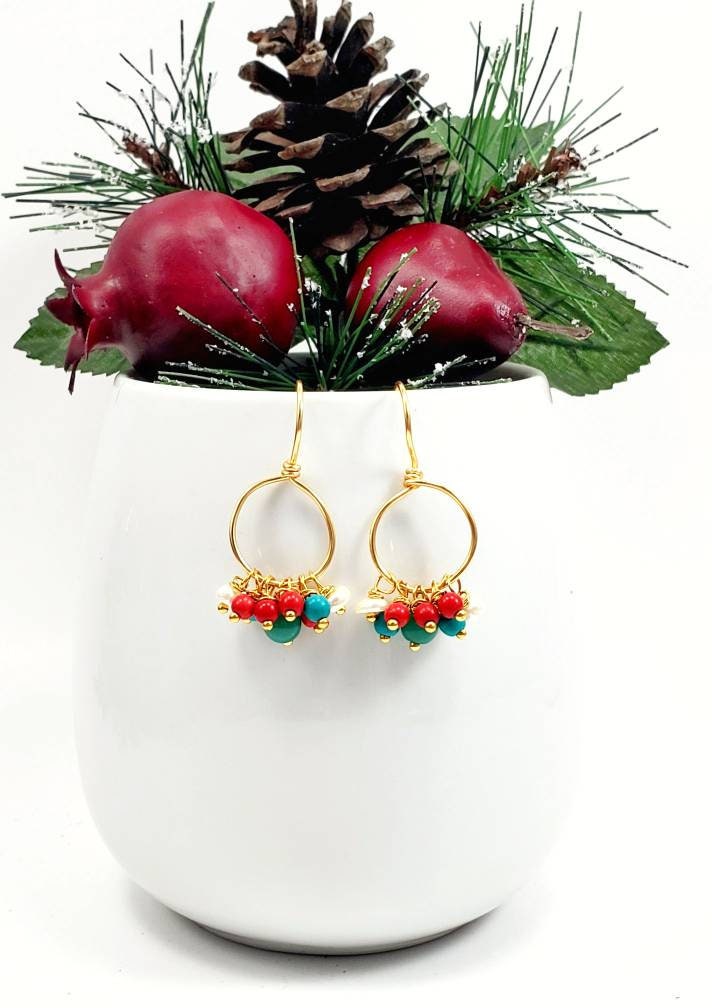 Hoop Earrings With Charm,Dainty Hoop Earrings,Tiny Gold Hoop Earrings,Delicate Gold Earrings,Small Gold Hoop Earrings,Boho Bridal earrings