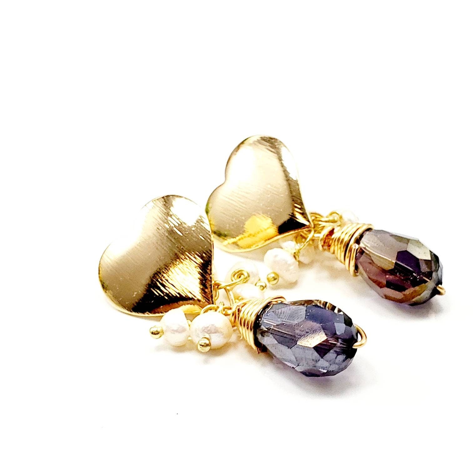 Boho bridal earrings, Pearl drop earrings bridal, Pearl bridal earrings, Mother of pearl earrings, Freshwater pearl earrings,Big sister gift