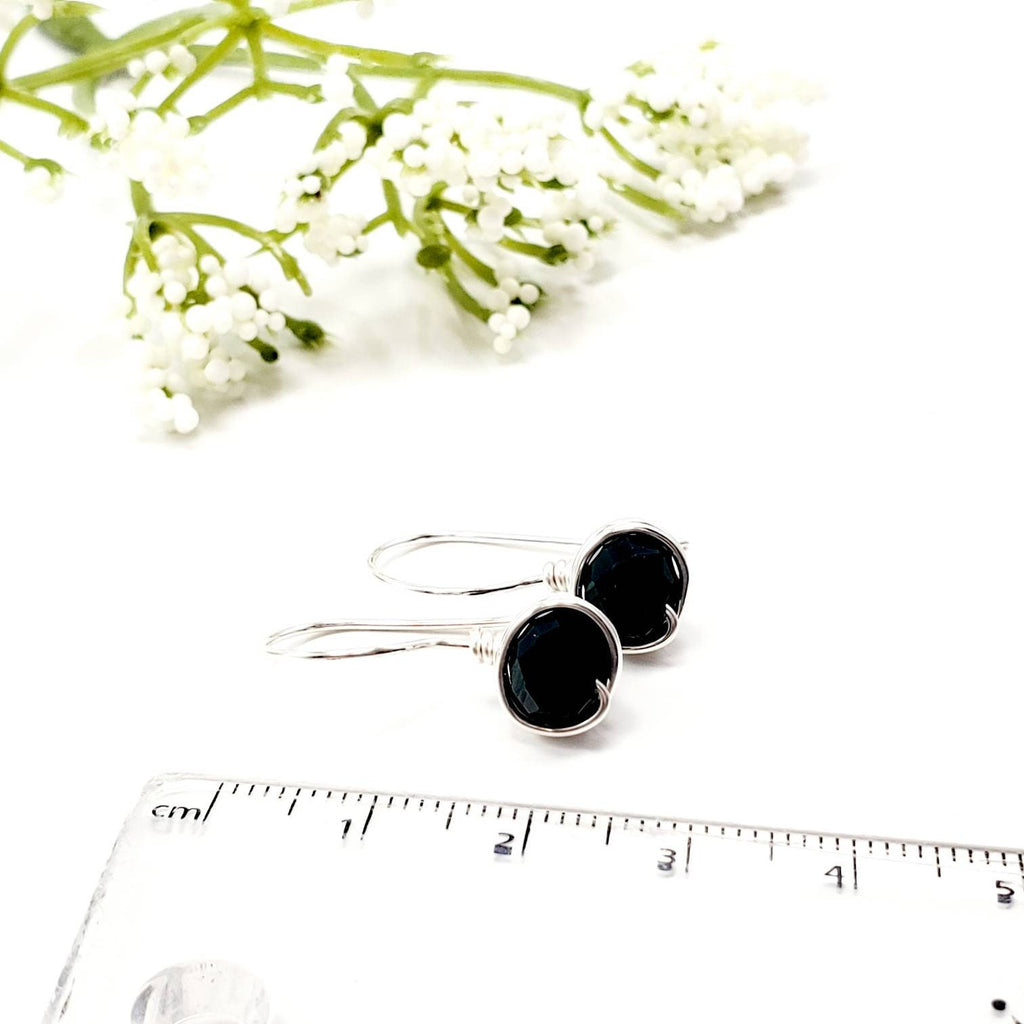 Dainty crystal earrings, Minimaliste earrings, Huggie earring, Gold Filled Wire Wrapped  Earrings  Christma gift idea, christmas-daughter