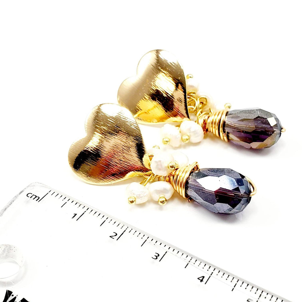 Boho bridal earrings, Pearl drop earrings bridal, Pearl bridal earrings, Mother of pearl earrings, Freshwater pearl earrings,Big sister gift