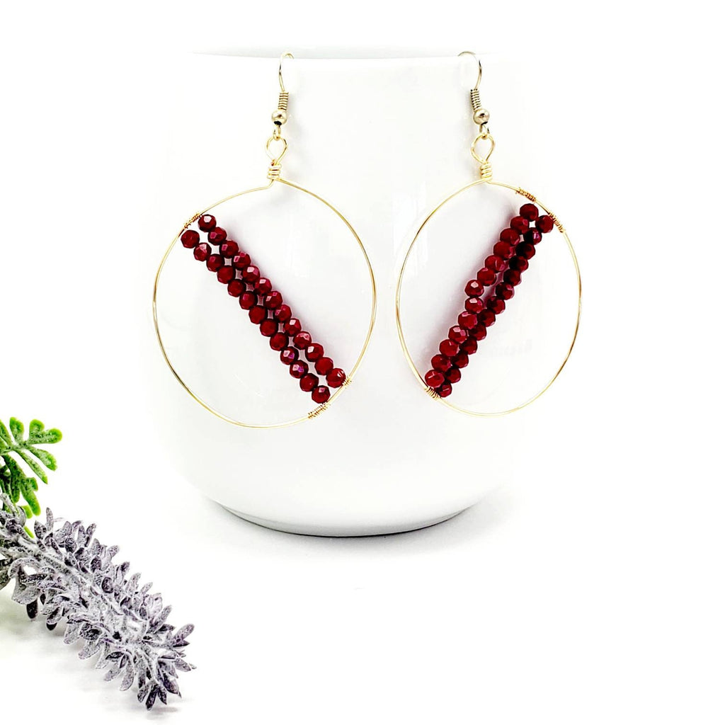 Thin gold hoop earrings, Hoop Earrings With Charm, Large gold hoop earrings, Hypoallergenic hoop earrings, Homemade earrings, Gift for her