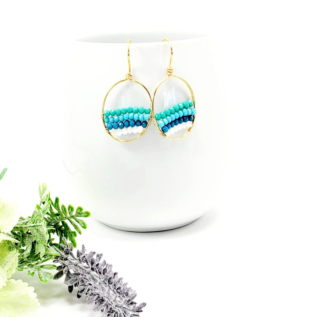 Rainbow hoop earrings, Unique hoop earrings, thin hoop earrings, gold filled hoop earrings, Hypoallergenic earrings hoops, Unusual earrings