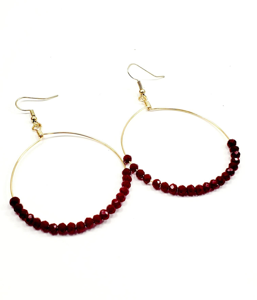 Hoop earrings with charm, Crystal hoop earrings, Big Hoop Earrings, Dainty Hoop earrings, Thin Hoop Earrings, Hypoallergenic hoop earrings