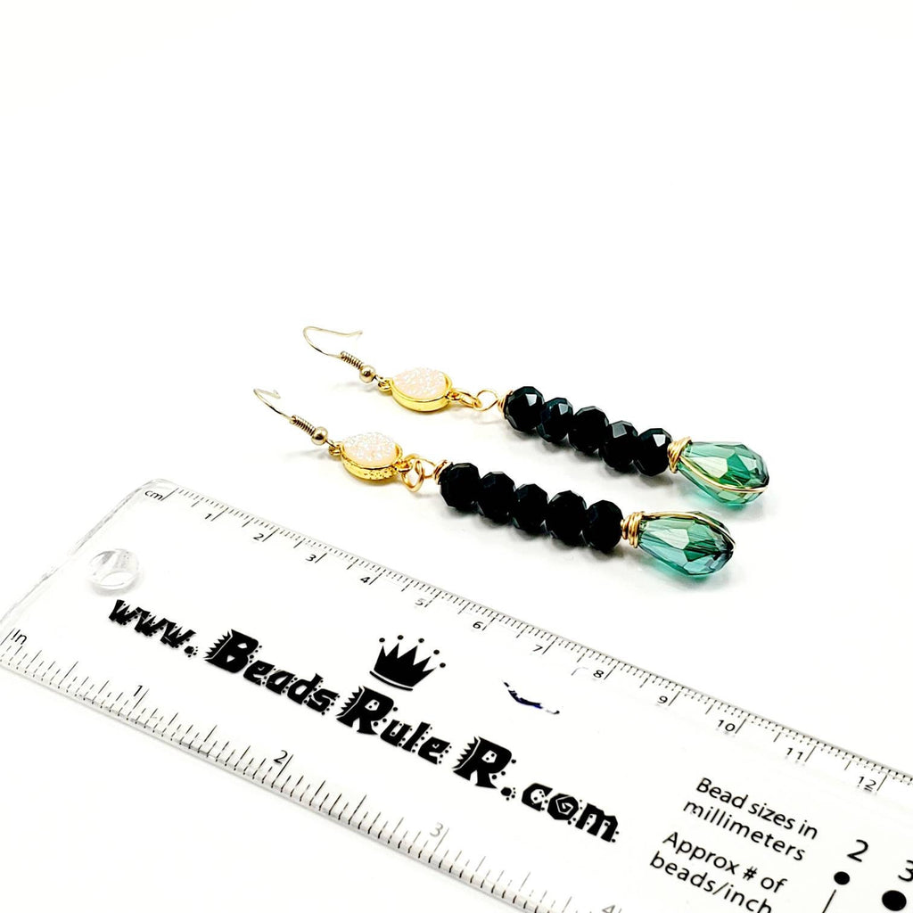 crystal earrings, druzy earrings, Gemstone Earrings, Gold Plated Dangle Drop Hook Earrings, minimaliste earrings, minimaliste earrings
