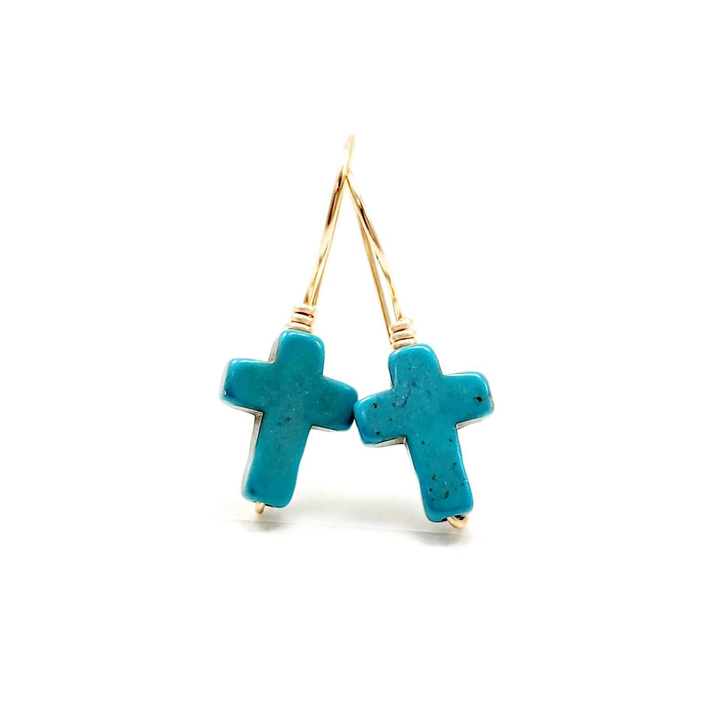 Cross Earrings, Dainty Earrings, Dropping earring, Minimalistic Earrings, Religiously Christian-Giftful, Faithful jewelry, Gifts for-her