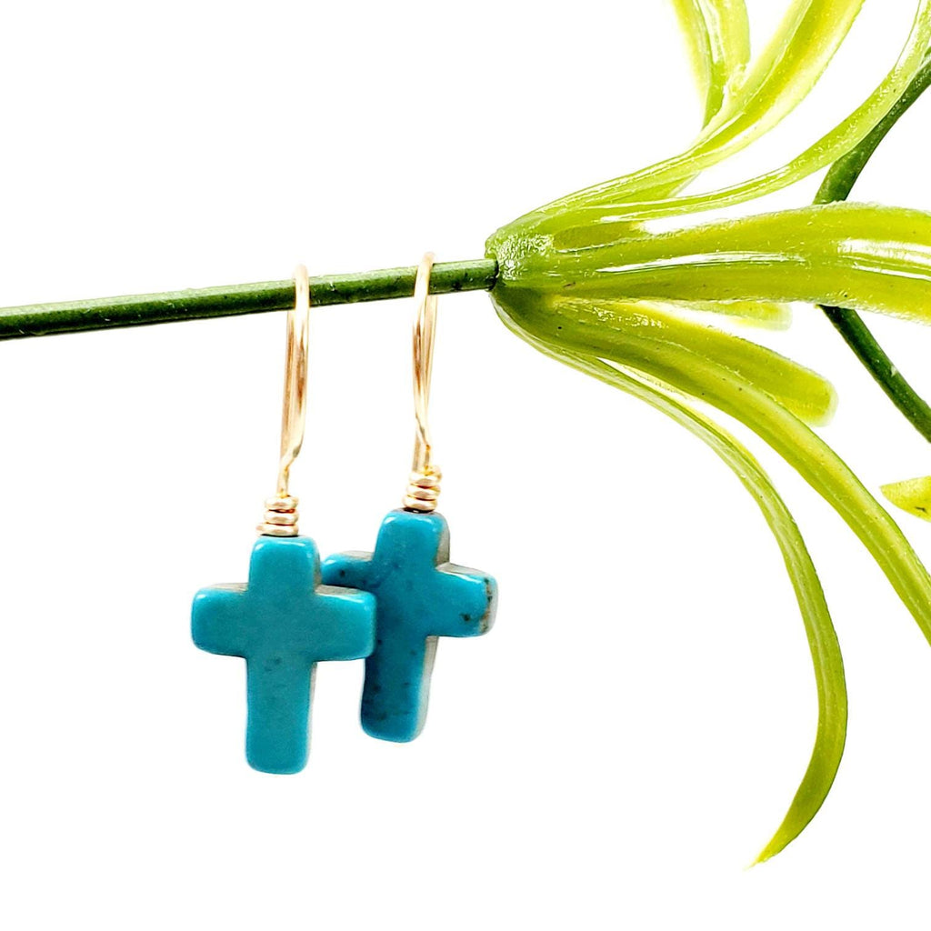 Cross Earrings, Dainty Earrings, Dropping earring, Minimalistic Earrings, Religiously Christian-Giftful, Faithful jewelry, Gifts for-her