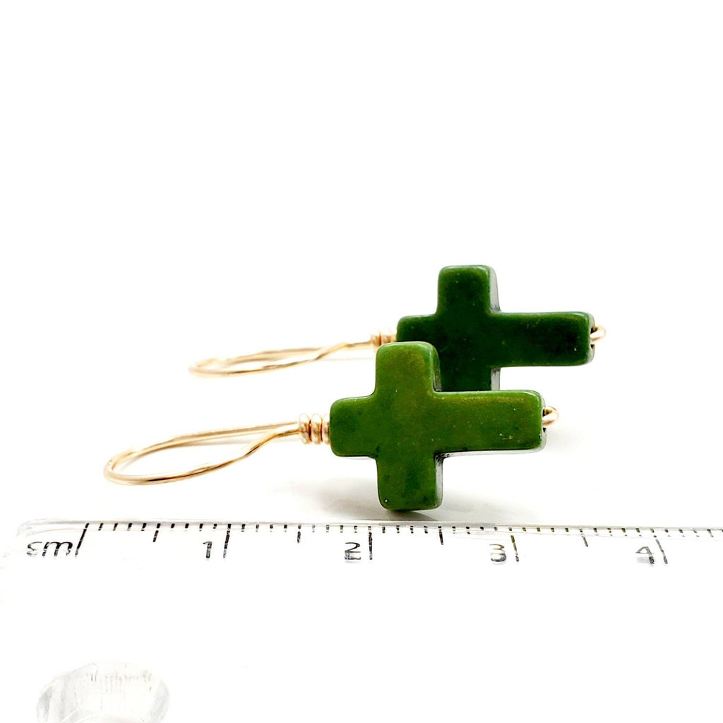 Cross Earrings, Dainty Earrings, Dropping earring, Minimalistic Earrings, Religiously Christian-Giftful, Faithful jewelry, Gifts for-her