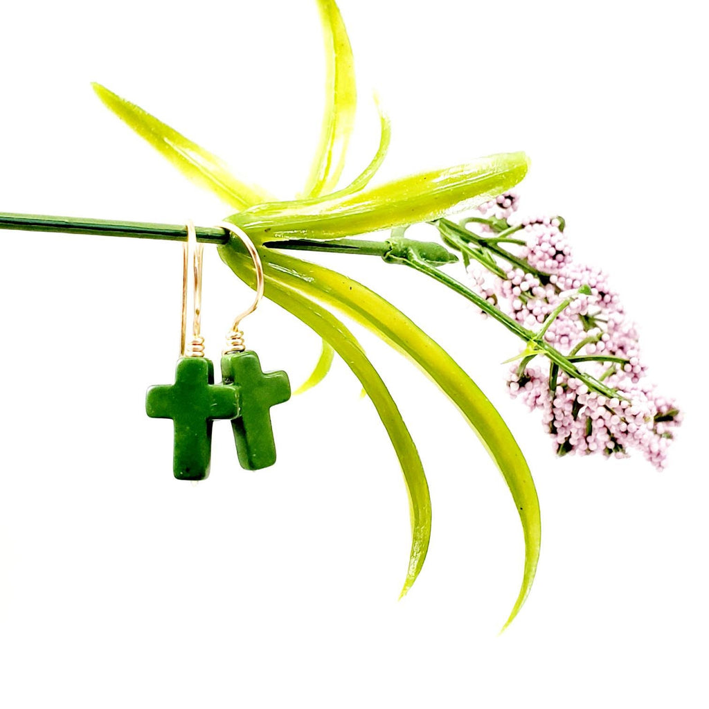 Cross Earrings, Dainty Earrings, Dropping earring, Minimalistic Earrings, Religiously Christian-Giftful, Faithful jewelry, Gifts for-her