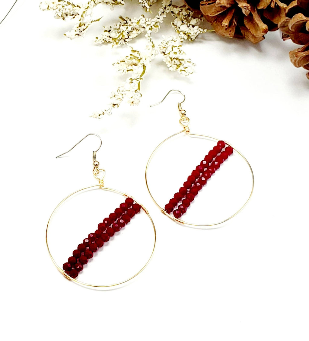 Thin gold hoop earrings, Hoop Earrings With Charm, Large gold hoop earrings, Hypoallergenic hoop earrings, Homemade earrings, Gift for her