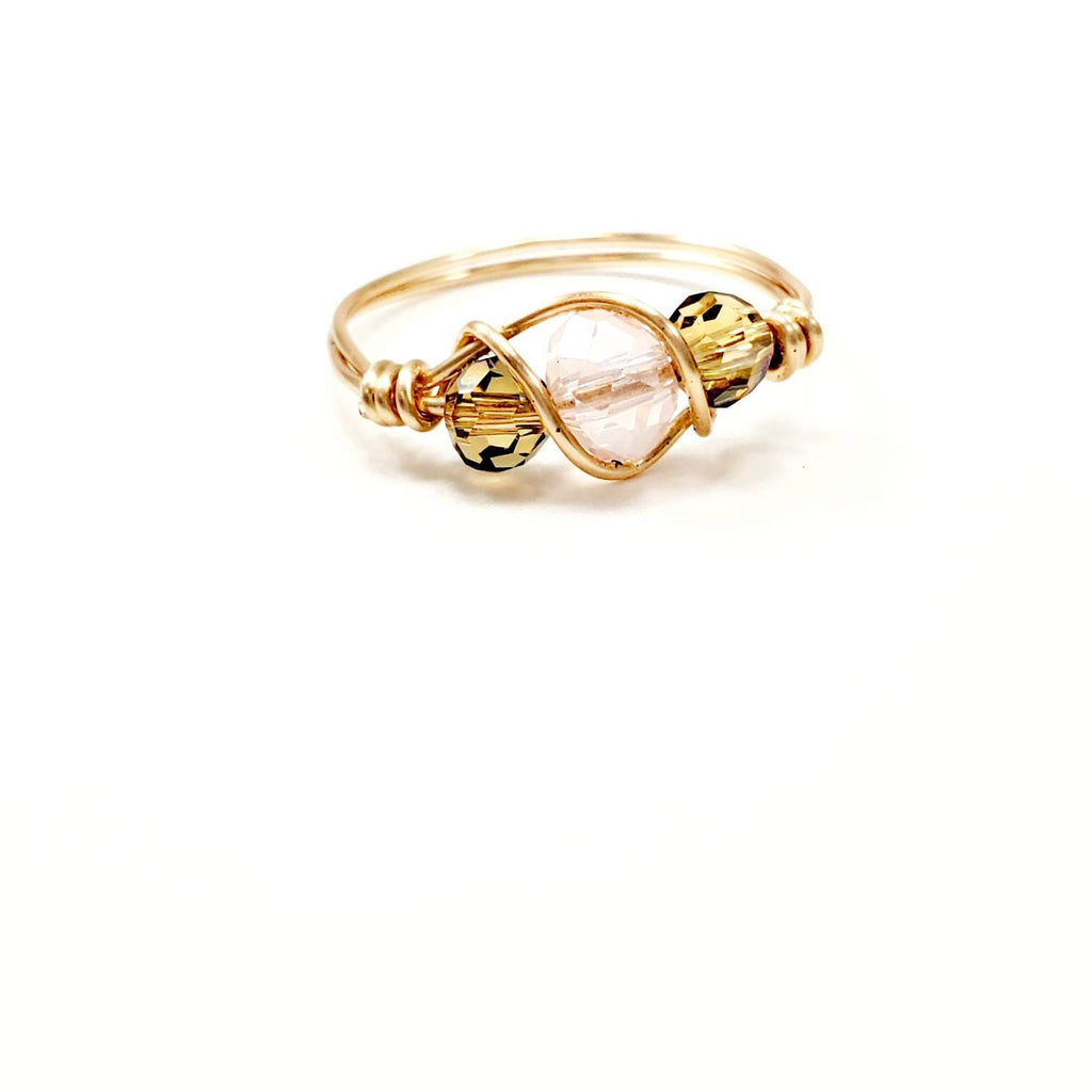 Wire wrapped crystal rings, Midi ring, Crystal Rings, Wire wrapped stone ring, Delicate Rings, midi ring, Thin Gold Rings, Promise Rings