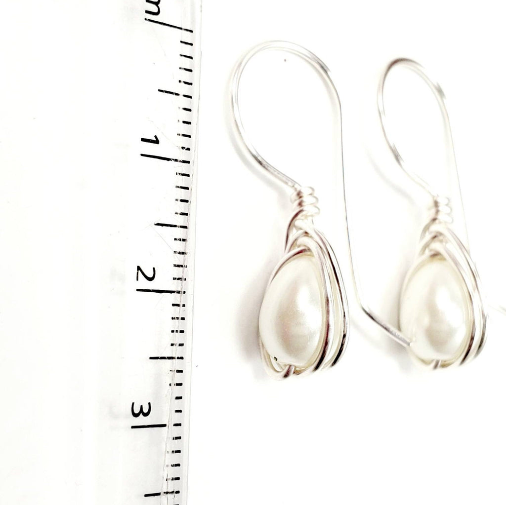 Small Pearl Earrings,Teardrop pearl earrings, Pearl earrings wedding bridesmaid, maid-of-honor gift, mothers days gifted, gifted mom giftful