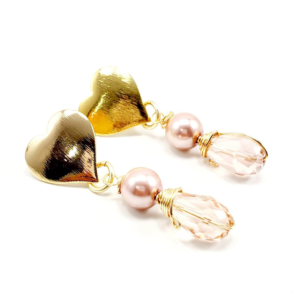 Light pink earrings, Pink pearl earrings, Pearl drop earrings bridal, Pink statement earrings, Pink drop earrings, Pearl wedding earrings