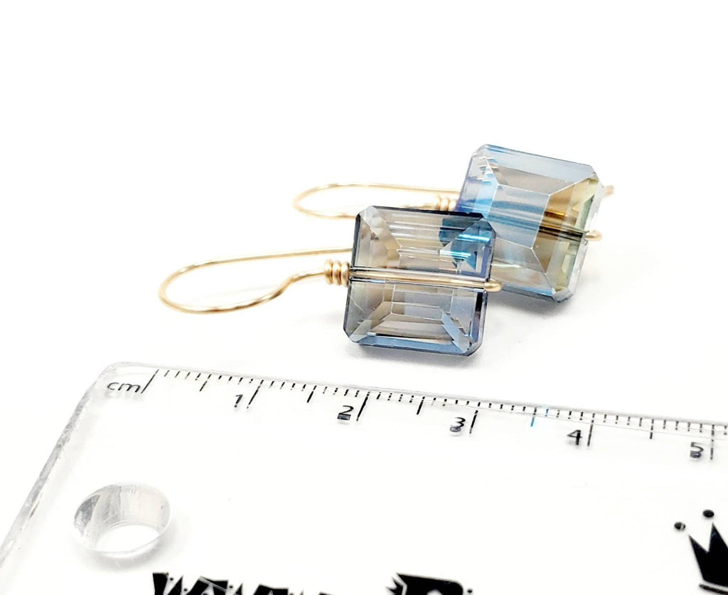 Light Crystal Drop Bridal Earrings, Light Blue Drop Earrings, Aquamarine Crystal Drop Earrings, Gift For Her, Bridal something Blue Earrings