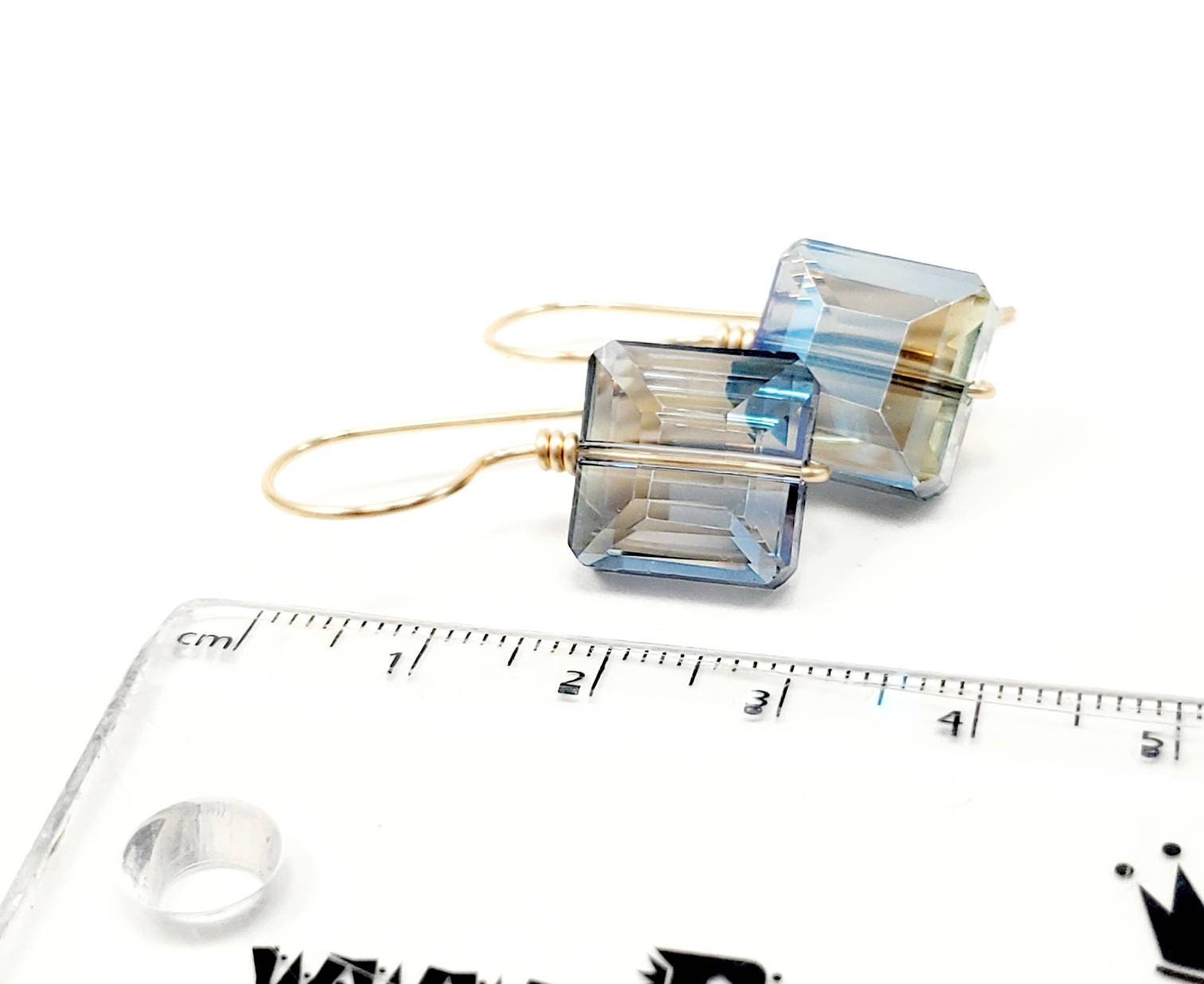 Light Crystal Drop Bridal Earrings, Light Blue Drop Earrings, Aquamarine Crystal Drop Earrings, Gift For Her, Bridal something Blue Earrings