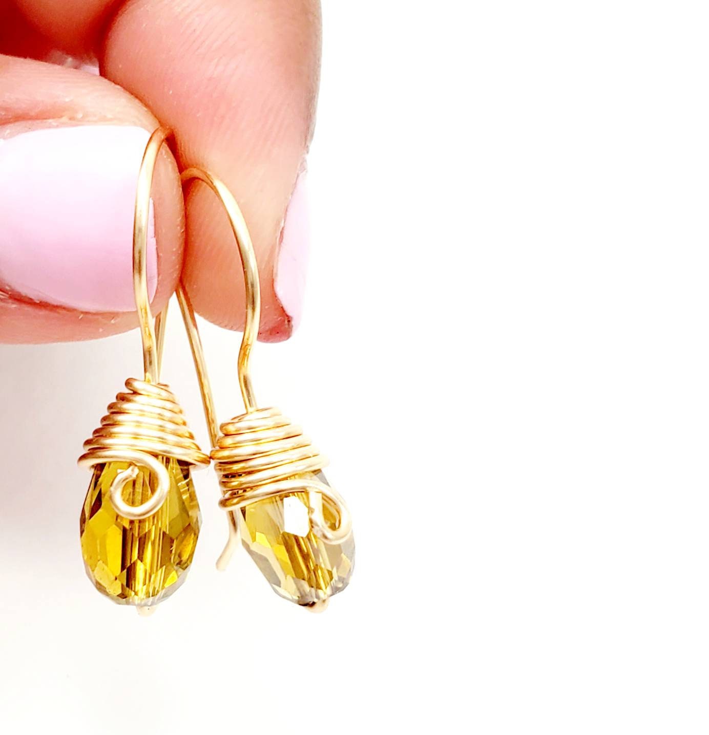 Amber drop earrings, teardrop earrings, Tiny Drop Earrings, Gold Earrings Minimal, dainty gold earrings, gold filled, minimalist earrings