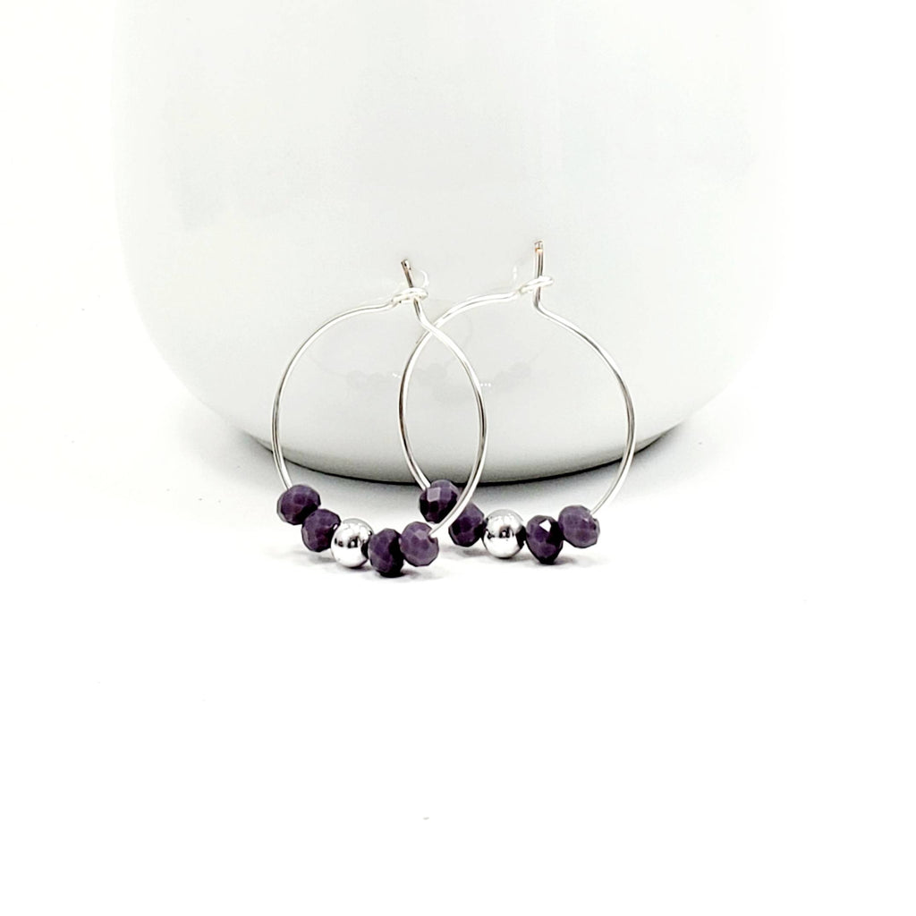 Silver Hoop, Small Hoop earrings, Tiny hoop earring, Hoop Earrings, Little Hoops, Minimalist Earrings, Hoops Beads,  Silver earring