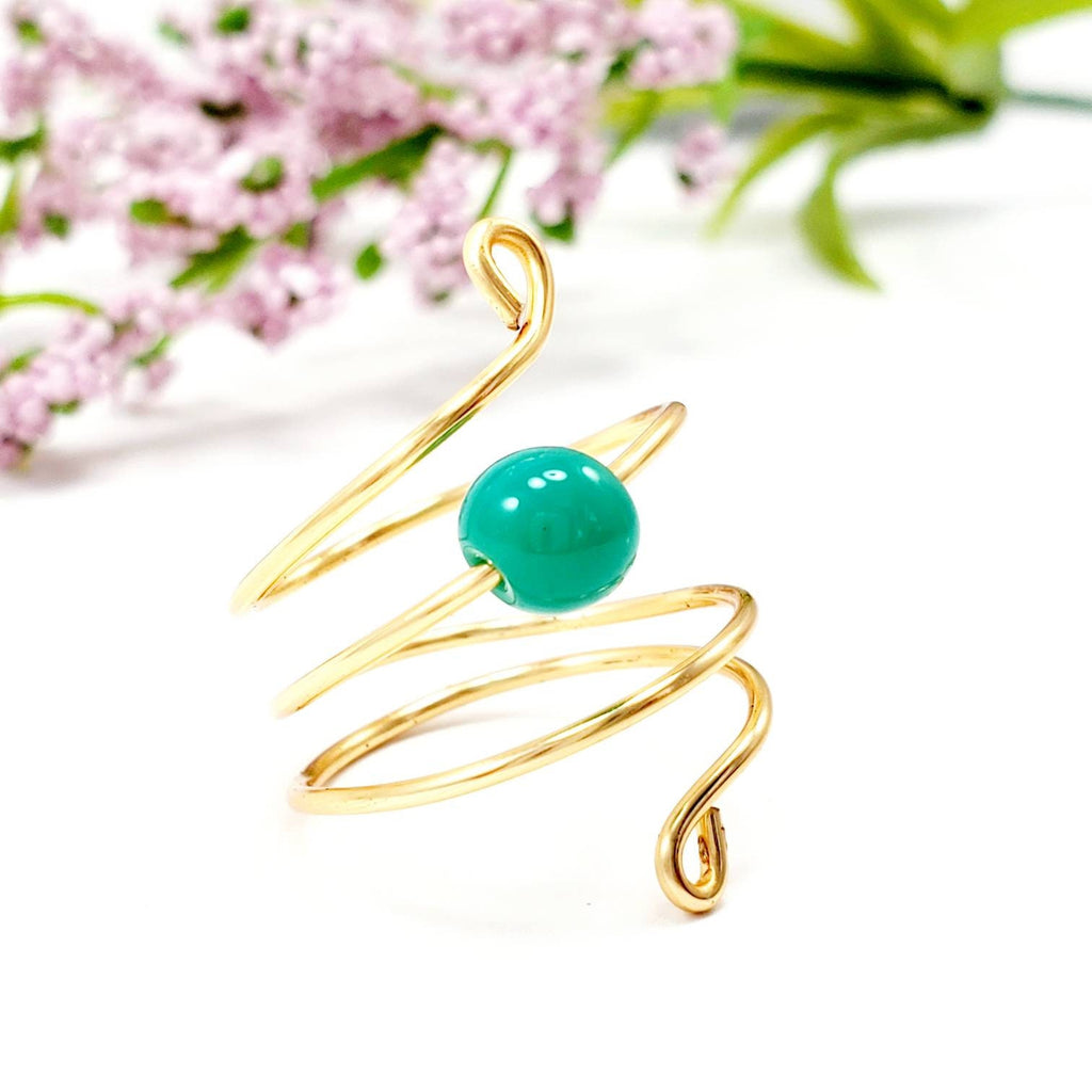 Dainty Spiral Wire Ring, Ring Wired, Wrapped Wire Ring, Triple Band Ring, Adjustable Stacking Ring, Wire Wrapped ring, Stackable ring Her