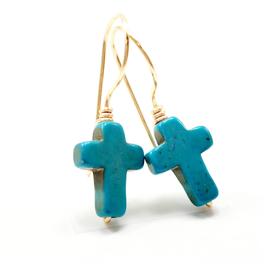 Cross Earrings, Dainty Earrings, Dropping earring, Minimalistic Earrings, Religiously Christian-Giftful, Faithful jewelry, Gifts for-her