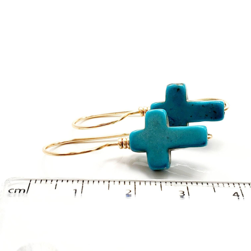 Cross Earrings, Dainty Earrings, Dropping earring, Minimalistic Earrings, Religiously Christian-Giftful, Faithful jewelry, Gifts for-her
