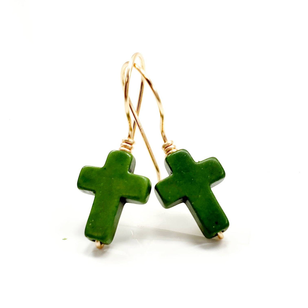 Cross Earrings, Dainty Earrings, Dropping earring, Minimalistic Earrings, Religiously Christian-Giftful, Faithful jewelry, Gifts for-her
