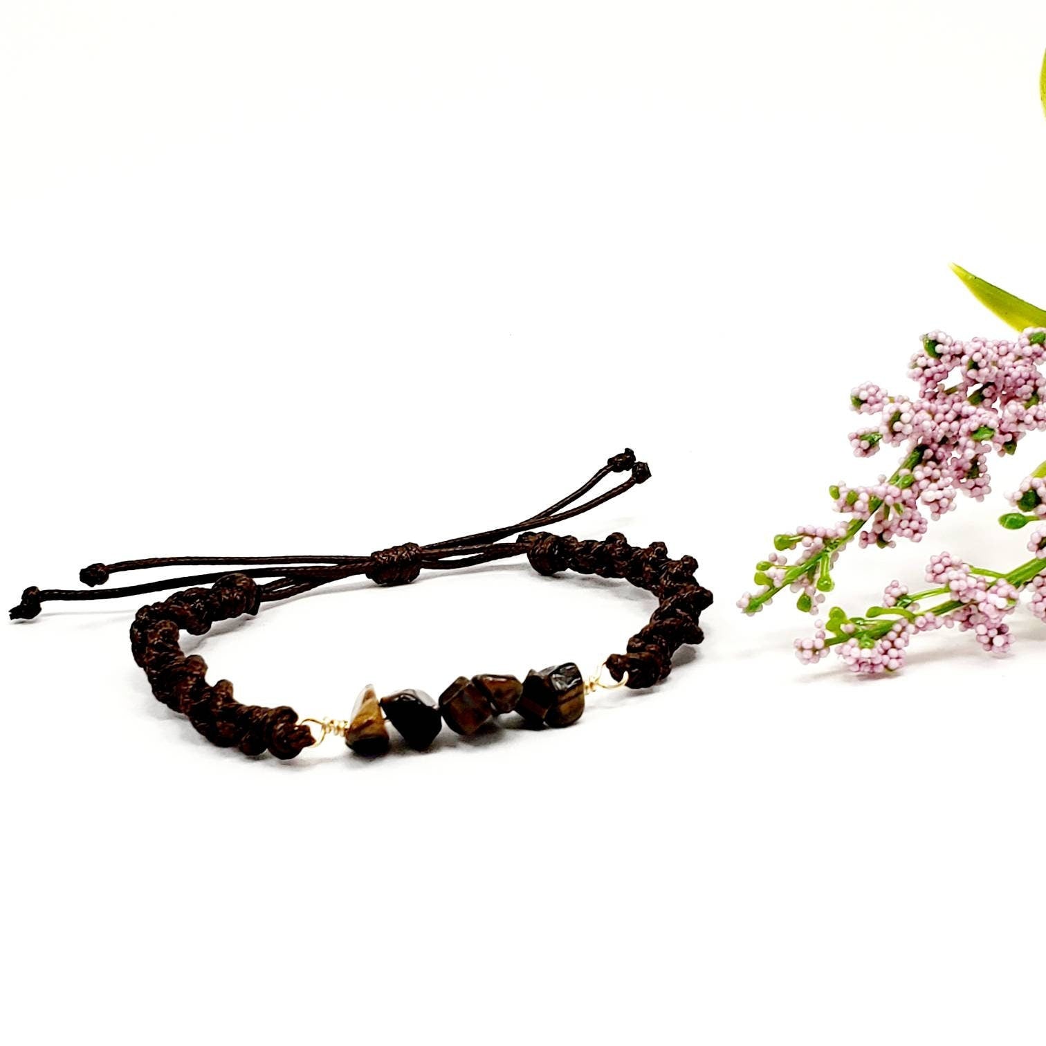 Tiger Eye Bracelet, Minimalistic Bracelet, Macrame Bracelet, Dainty Gift Bracelet, Women's Bracelete, gift for- her, Wife-Gift, Mom-Gifted