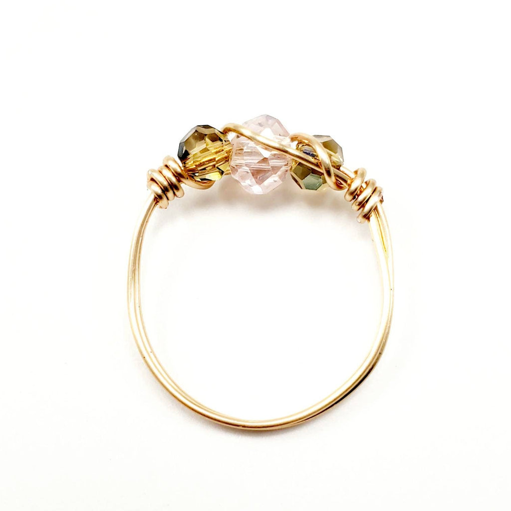Wire wrapped crystal rings, Midi ring, Crystal Rings, Wire wrapped stone ring, Delicate Rings, midi ring, Thin Gold Rings, Promise Rings