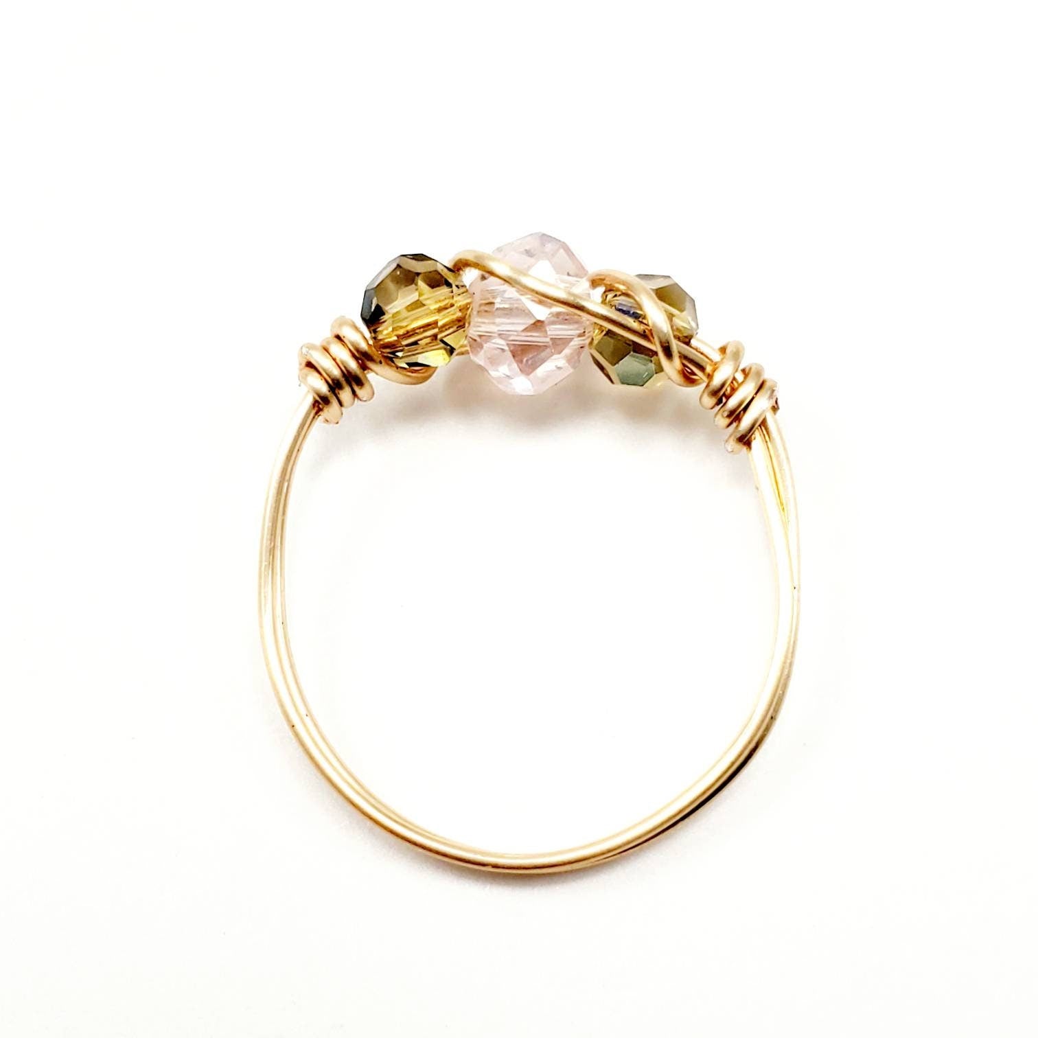 Wire wrapped crystal rings, Midi ring, Crystal Rings, Wire wrapped stone ring, Delicate Rings, midi ring, Thin Gold Rings, Promise Rings