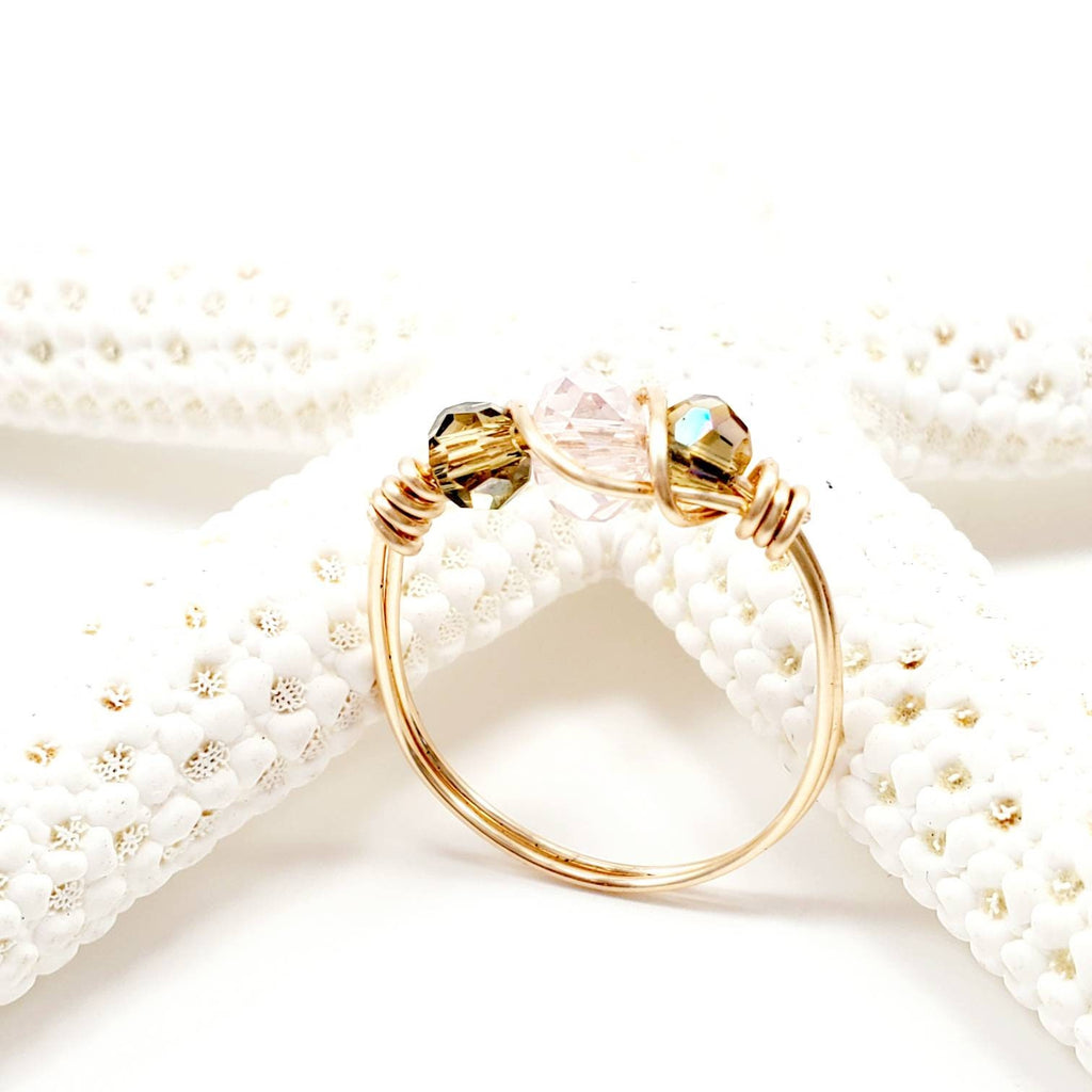 Wire wrapped crystal rings, Midi ring, Crystal Rings, Wire wrapped stone ring, Delicate Rings, midi ring, Thin Gold Rings, Promise Rings