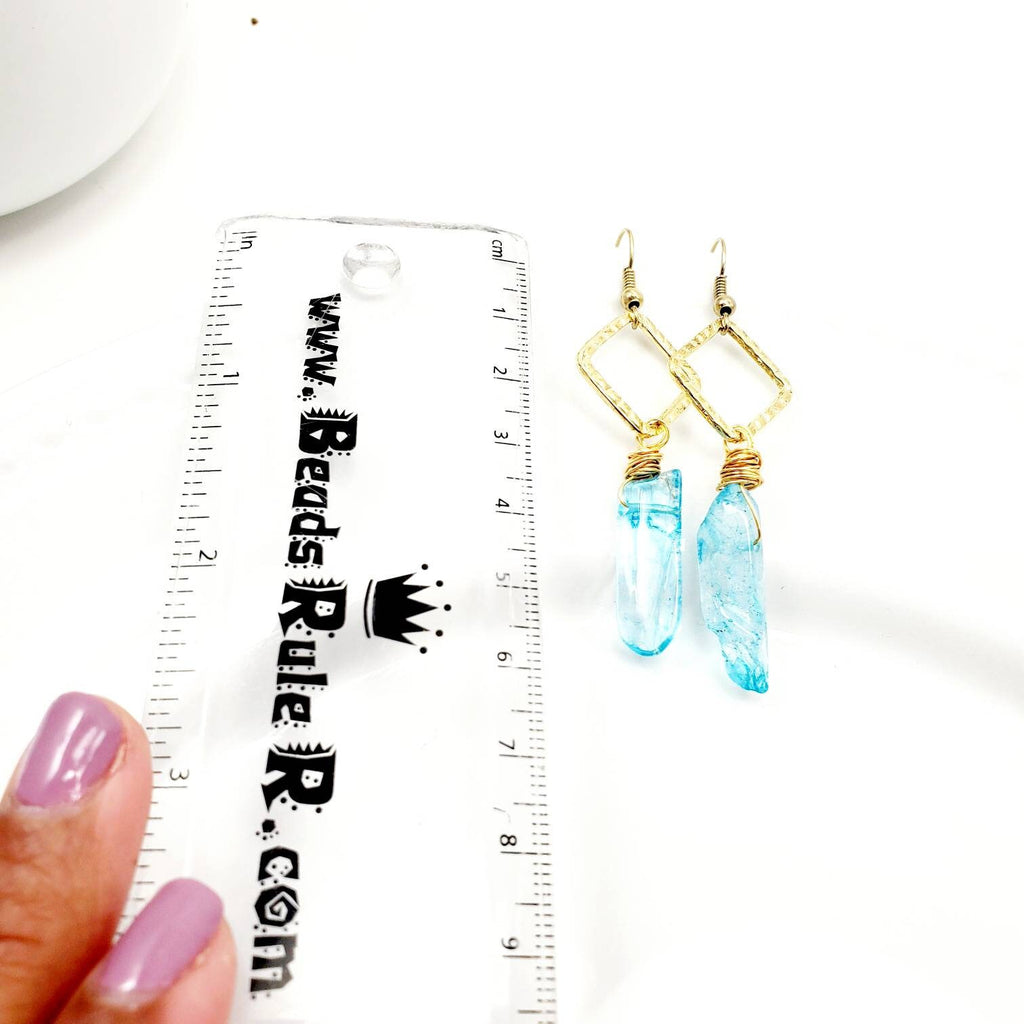 Crystal Earrings, Quartz Hoop Earrings, Stacked Stone Drop Earrings, Dropping earring, Stoned earrings, Minimaliste earrings, Wife gifted