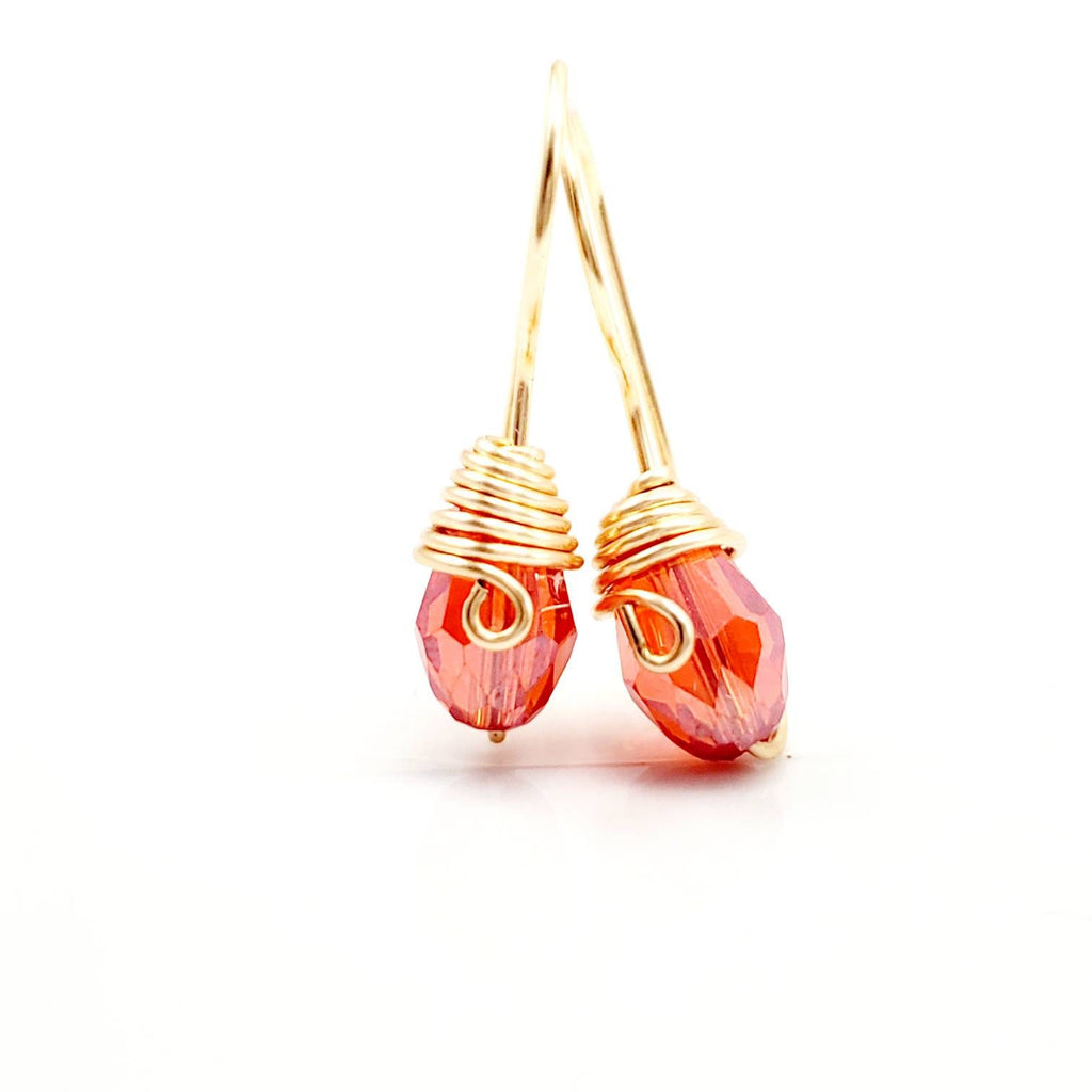 Teardrop Crystal Earrings ,Small Drop Crystal Earrings, dangle drop earrings, Tiny Drop Earrings, bridesmiad earrings, pear teardrop