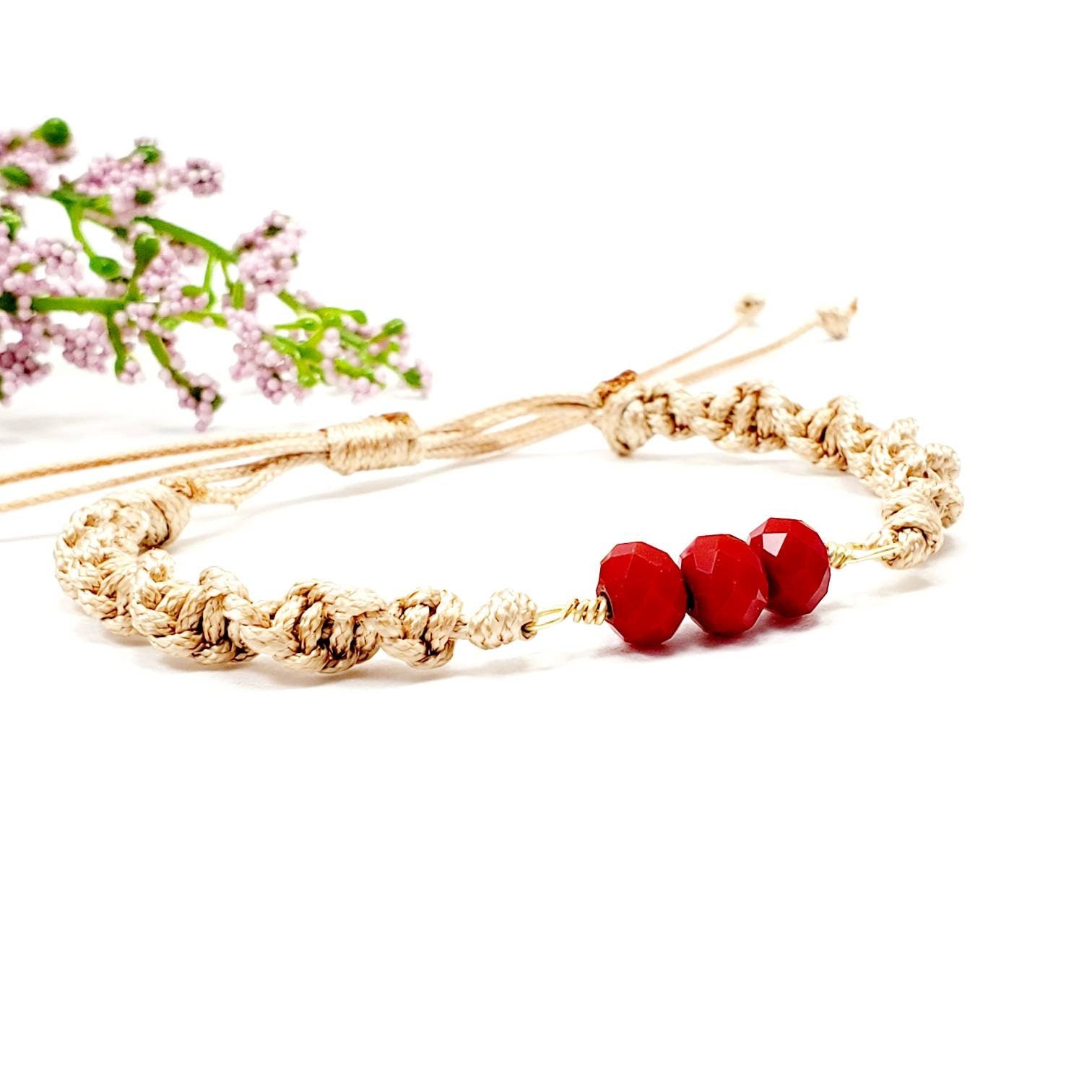 Dainty Bracelet, knotted Twisted Woven Bracelet, Waterproof Macrame Bracelet, stackable bracelet, Friendship Bracelet, Gifts For-Her