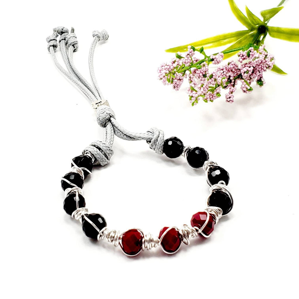 Crystal bracelets, Dainty bracelets, Crystal Bracelet, Boho layered wrap, Leather beaded wrap, stone-bracelet, bracelets for women, for gift