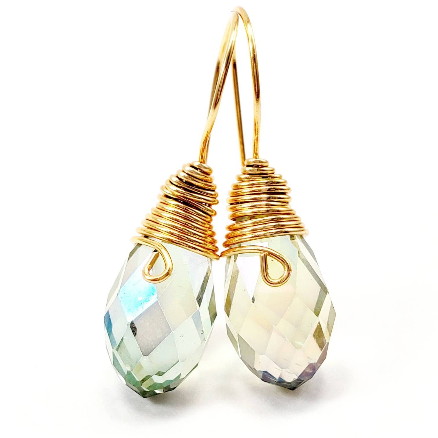 Dainty Tear drop Crystal earrings, Dropping Earrings, Earrings Gold Minimalist, Gold Tiny Earring, Earrings, Earrings Bridesmaid Gifts