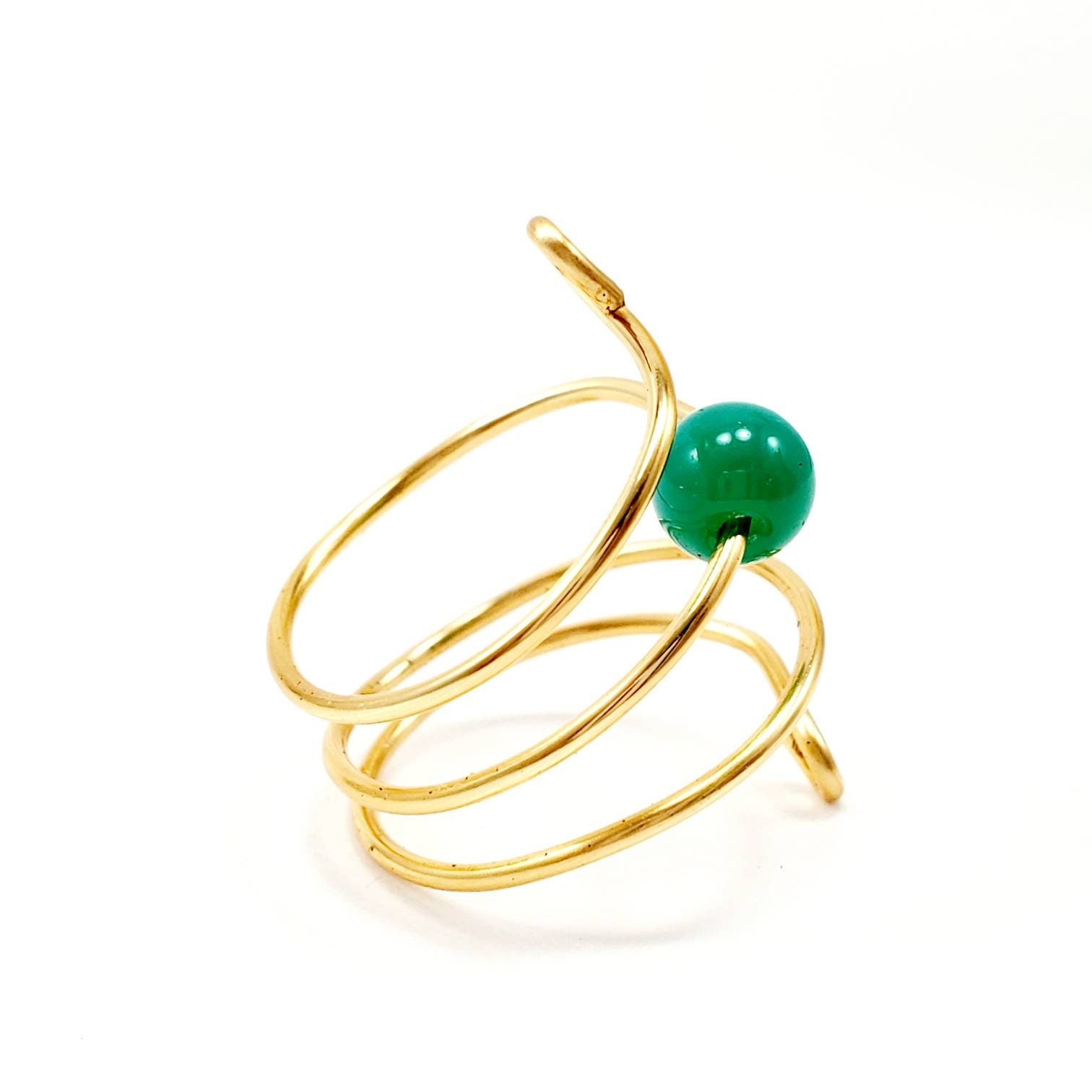 Dainty Spiral Wire Ring, Ring Wired, Wrapped Wire Ring, Triple Band Ring, Adjustable Stacking Ring, Wire Wrapped ring, Stackable ring Her