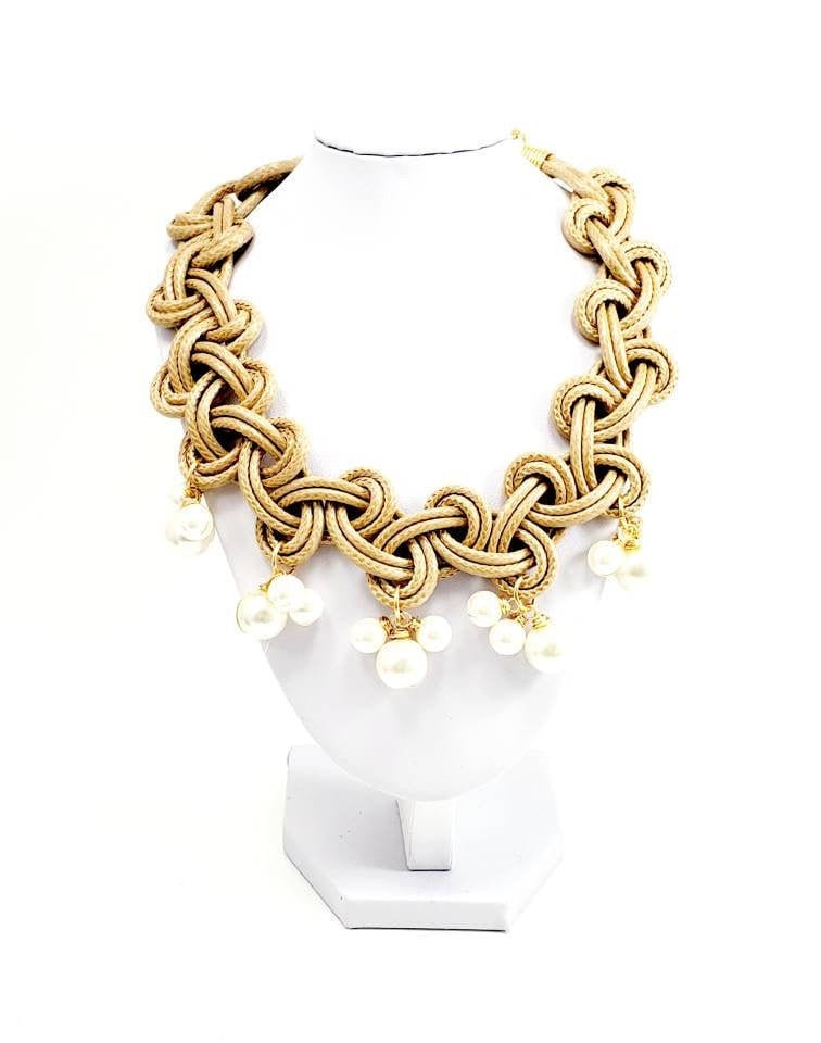 Pearl Choker Chunky Necklace